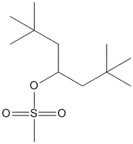 Molecular Structure of 192864-77-0 (4-Heptanol, 2,2,6,6-tetramethyl-, methanesulfonate)